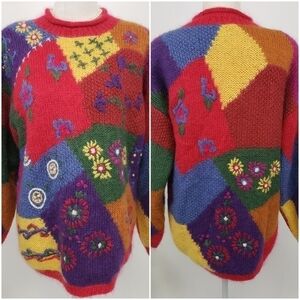 VINTAGE SiBA Mohair Lined Ski Sweater Tunic EUC